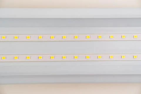 LED lamp on a white background. internal device. Stock Photos