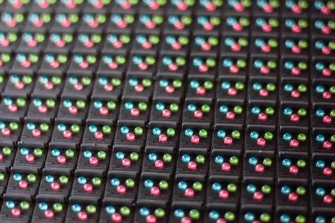 LED lamps in electronics. Stock Photos