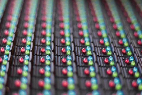 LED lamps in electronics. Stock Photos