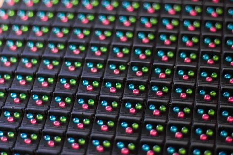 LED lamps in electronics. Stock Photos