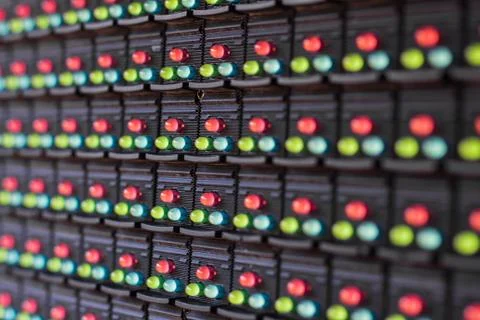 LED lamps in electronics. Stock Photos