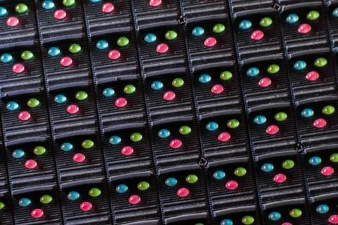 LED lamps in electronics. Stock Photos