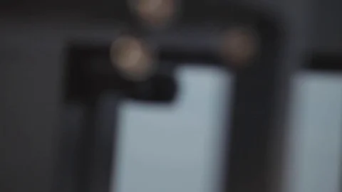 LED lantern bulb string lights with black wire for party patio Stock Footage 72603182