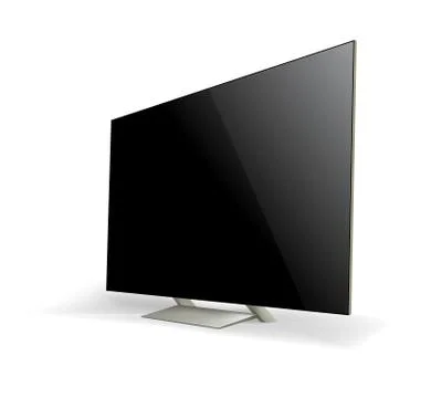 Led lcd tv screen, realistic vector illustration Illustrazione stock