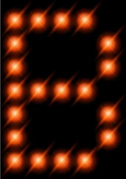 LED letters. Stock Illustration