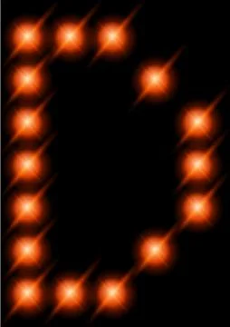 LED letters. Stock Illustration