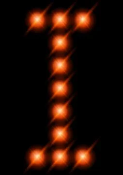 LED letters. Ilustración de archivo