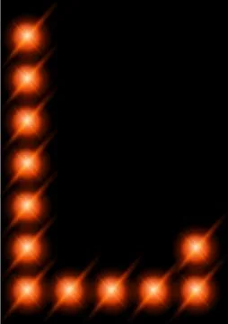 LED letters. Stock-Illustration