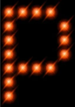 LED letters. Stock Illustration