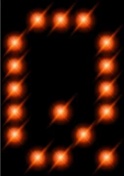 LED letters. Stock Illustration