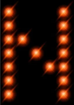 LED letters. Stock-Illustration