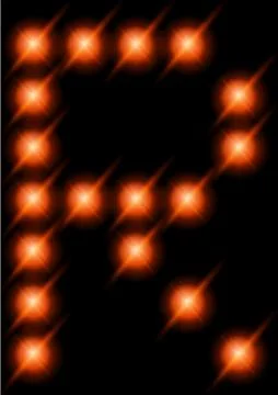 LED letters. Stock Illustration