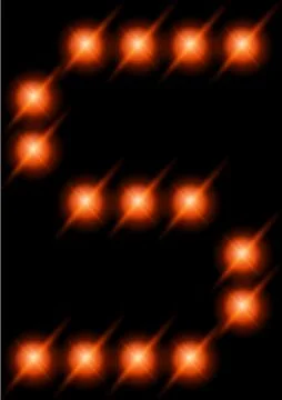 LED letters. Stock Illustration