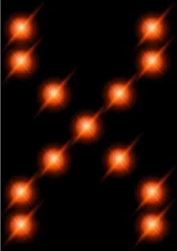 LED letters. Stock-Illustration