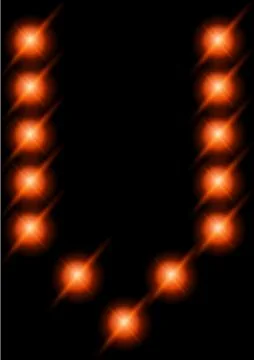 LED letters. イラスト素材