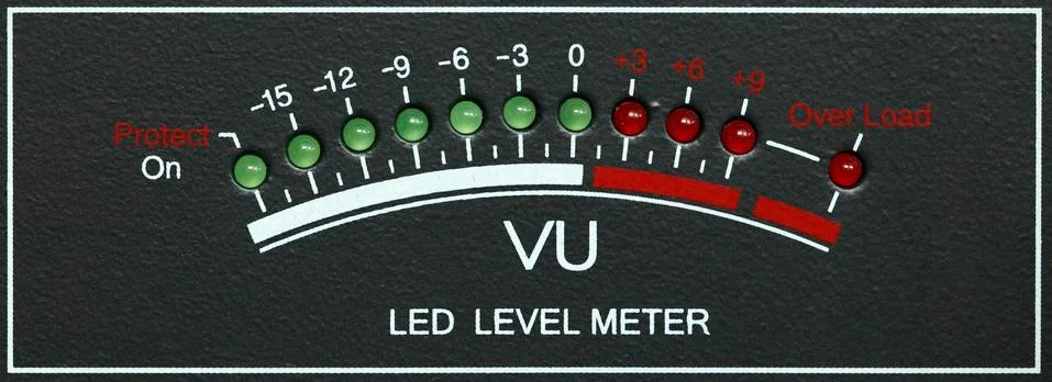 Led level meter Stock Photos