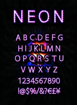LED light 3d alphabet Stock Illustration