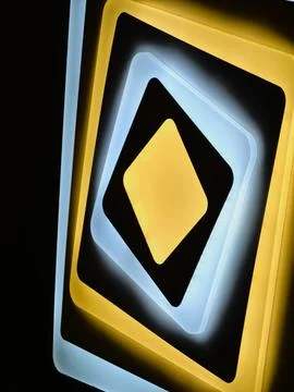 LED light with a 3D depth effect on a dark background Stock Illustration