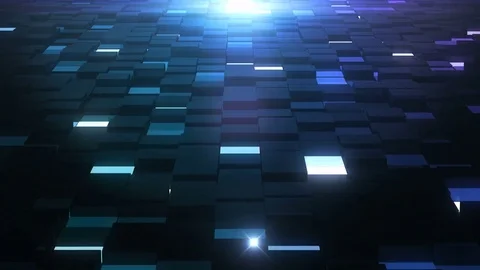 LED Light Block illumination Wall Stock Footage 83374846