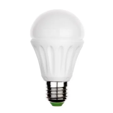 LED light bulb with e27 ceramic socket Isolated on white Stock Photos