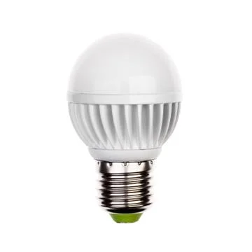 LED light bulb with e27 socket Isolated on white Stock Photos