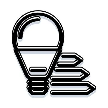 Led light bulb energy efficiency rating concept Stock Illustration
