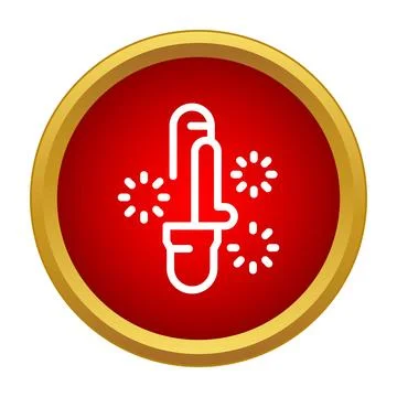 Led light bulb icon emitting rays Stock Illustration