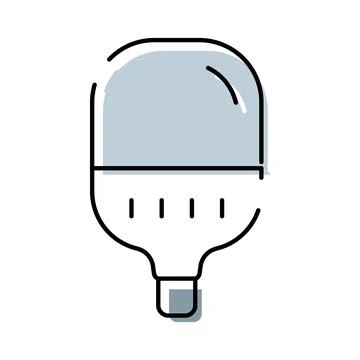 Led light bulb icon representing energy saving concept 스톡 일러스트
