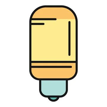 Led light bulb icon representing energy efficiency Stock Illustration