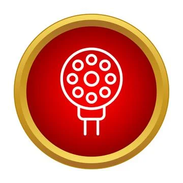 Led light bulb icon representing energy efficiency 스톡 일러스트