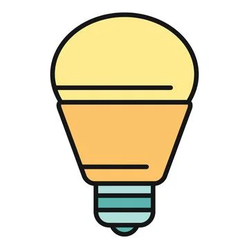 Led light bulb icon representing idea and energy Stock Illustration
