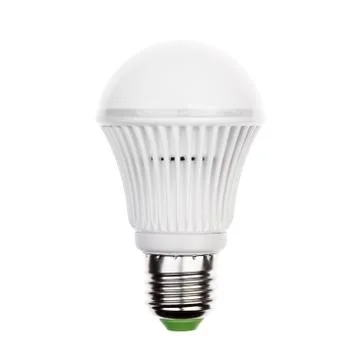 LED light bulb lamp with e27 socket Isolated on white. Stock Photos