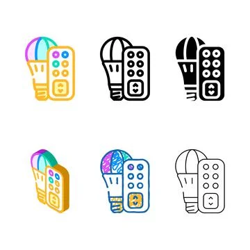 Led light bulb multipack color icon vector Stock Illustration
