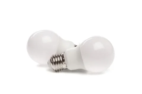 LED light bulb New technology isolated on white background, Energy saving ele Stock Photos