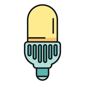 Led light bulb representing modern energy saving technology Stock Illustration