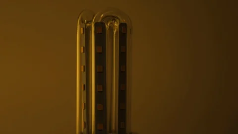 LED Light bulb turning on and off Video stock 125054399