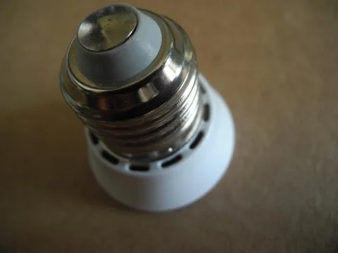 LED light bulb without cover glass, energy saving, eco friendly concept. LE.. Foto stock