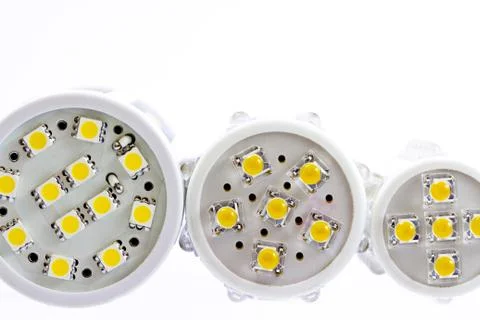 LED light bulbs of various sizes with a 1-chip and 3-chip SMD LE Фото