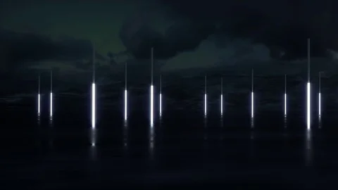 LED light column - Left part of Panorama Stock Footage 84675241