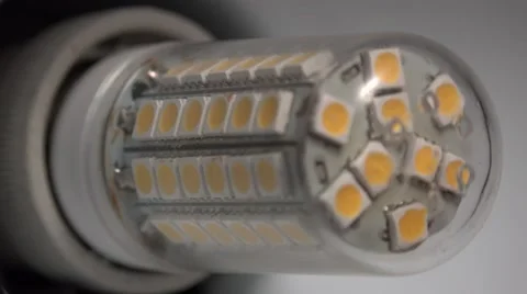 Led Light Corn Lamp Zooming with Flashing . 4K UltraHD, UHD Stock Footage 48623844