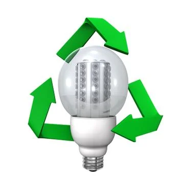 Led light eco symbol Stock Illustration