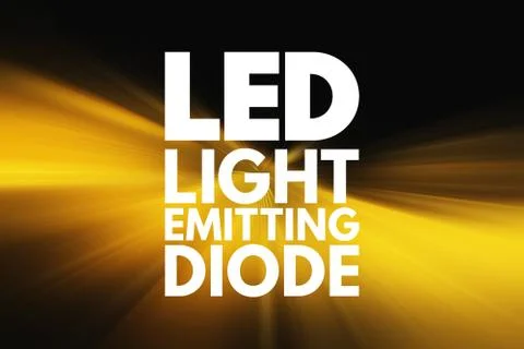 LED - Light Emitting Diode acronym, technology concept background Stock Illustration