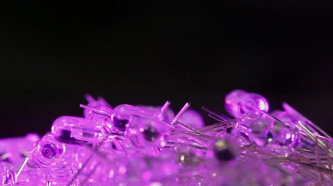 LED - light emitting diode assortment closeup on rotating stand Stock Footage 48893674