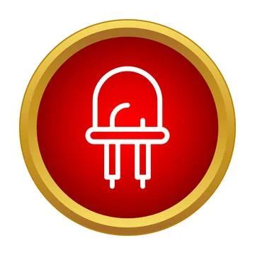 Led light emitting diode electronic component icon イラスト素材