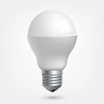 Led Light Emitting Diode Energy Saving Light Bulb, Vector Illustration Stock Illustration