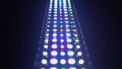Led light emitting diode light. Semiconductor device produces visible light.. 動画素材 338299915