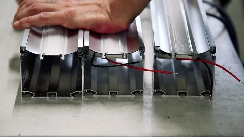 Led Light factory production process Vídeo Stock 205062755