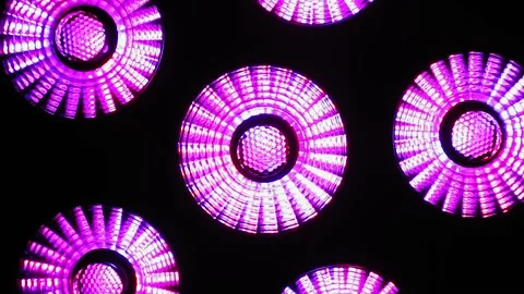 The LED light flashes blue and purple Stock Footage 152483588