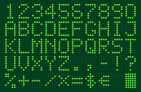 Led light font Stock Photos