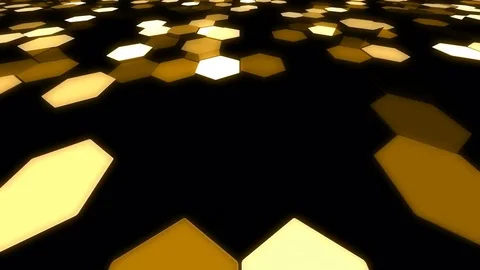LED Light Hexagon Block illumination Wall Stock Footage 82654261